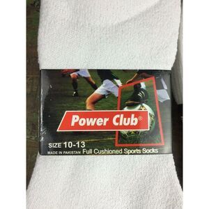 NWT POWER CLUB 2 Pack White Solid Athletic Quarter Socks 10-13